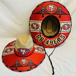 San Francisco 49ers Straw Hat just in time for the summer heat great Gift 🎁 order now (I also have other Teams) 
