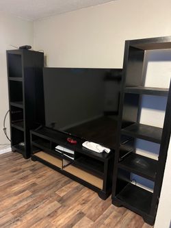 Tv stand entertainment center with drawers