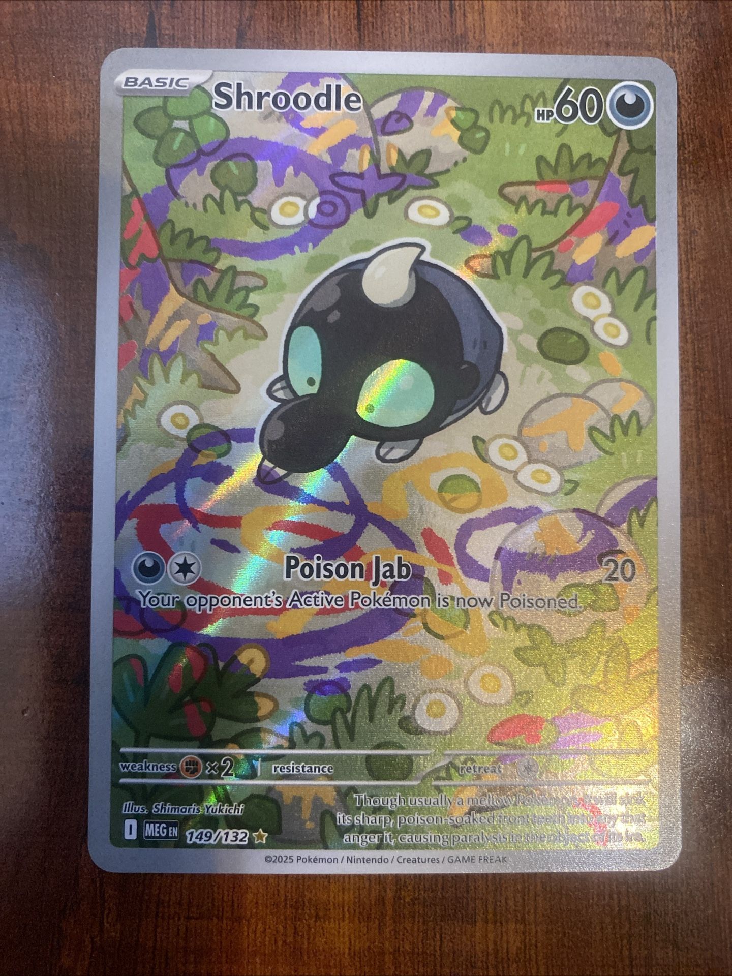 Pokemon Shroodle 149/132 Mega Evolution Illustration Art Rare MINT! PACK FRESH!