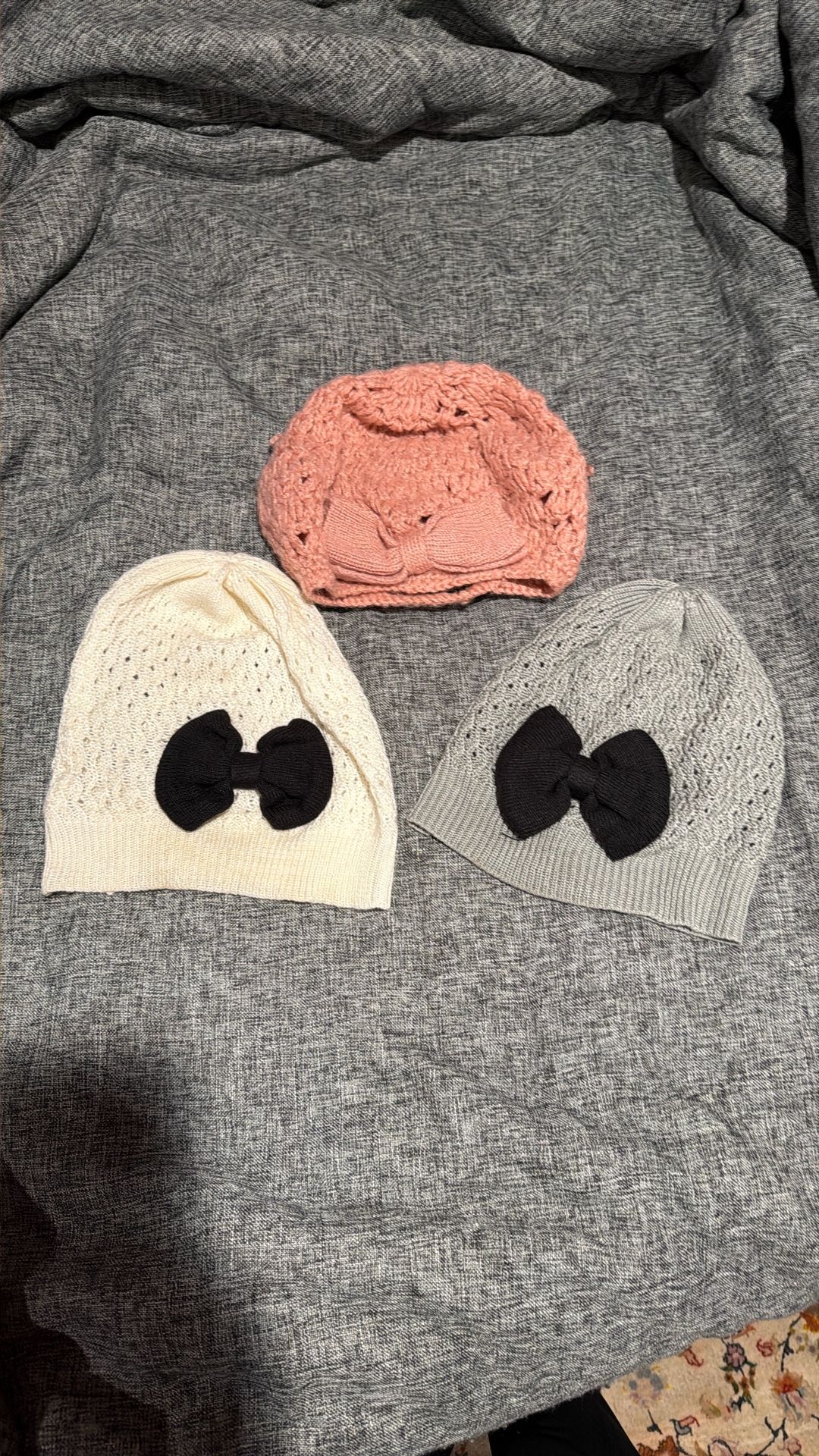 Knitted Beanie With Bow For Adult 3 For $15, Forever 21 Brand, Great For Winter Time For Any Occasion 