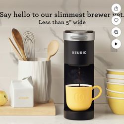 The Keurig K Mini Single Serve Coffee Maker in black is a compact coffee brewer that is perfect for making a variety of coffee drinks such as espresso