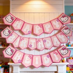 Hello Kitty Birthday Banners