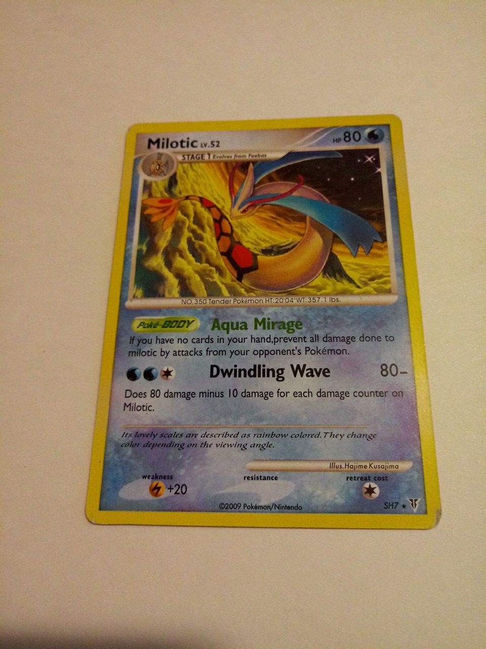 Milotic lv.52 pokemon cards sh7