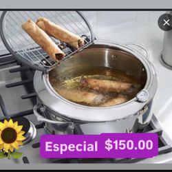 Olla Freidora 9 Qt Prepara Pescados Pollos Tacos Frituras Flautas $