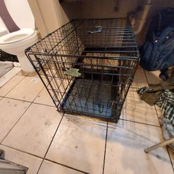 Collapsible/ adjustable 2 DOOR Pet Crate (Medium Size)