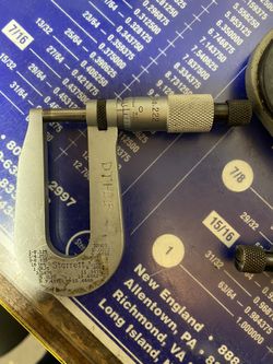 Starrett  Deep Micrometer No.222  0 To 1/2, 2” 