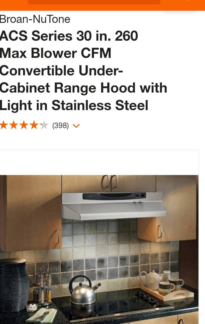 BRAND NEW Range / Stove Hood Stailess