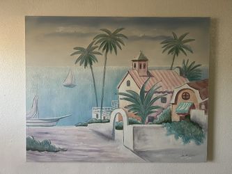 Original Oil On Canvas - Greek Isles in BURLEIGH HEADS