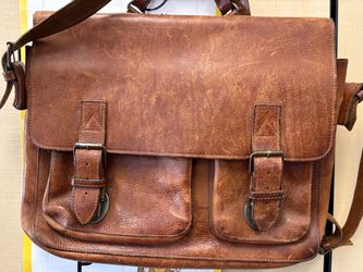 Vintage Leather Italian Messenger Bag