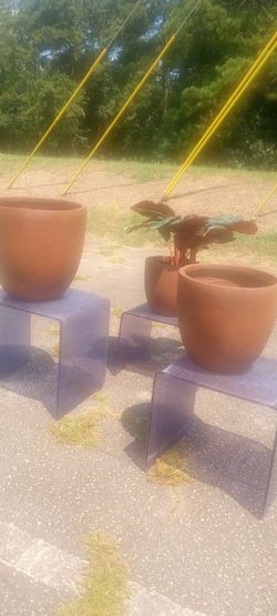New 3pc terracotta garden planter's high quality masterpiece heavy duty