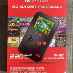 My Arcade Go Gamer Portable Device Built-In 220 Retro Games 16-Bit System New