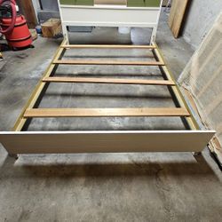 Bed Frame, Full Size With Storage Headboard 