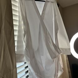 White Satin Dress