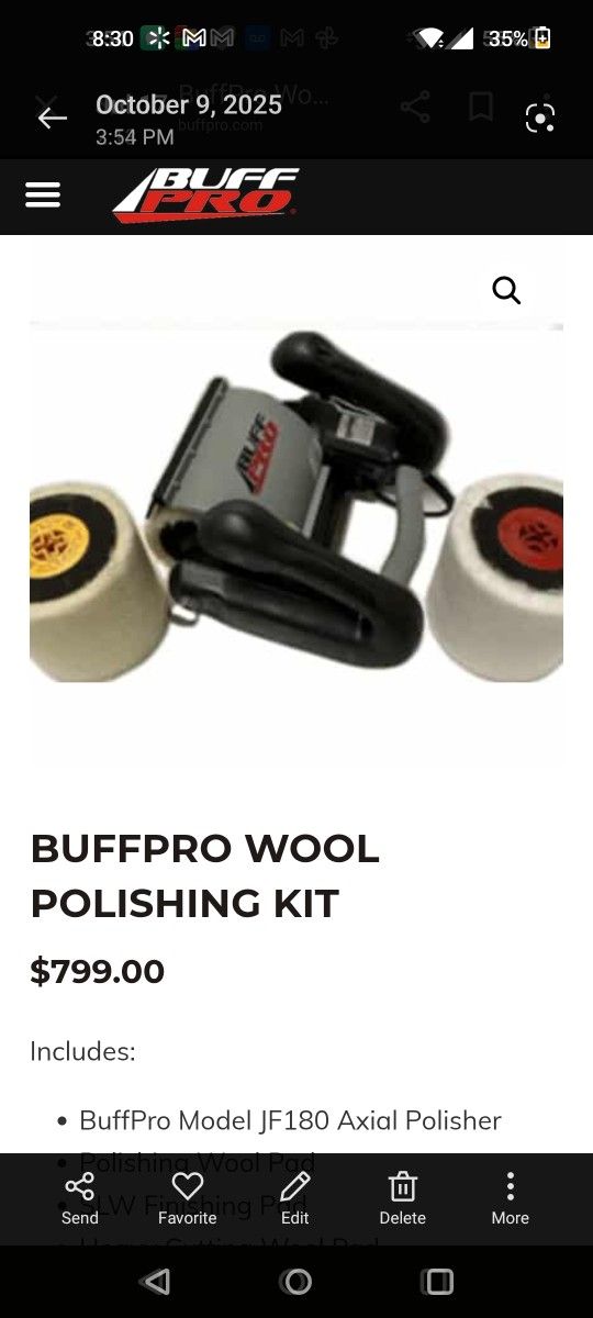 Duff Pro Paint Polisher Semi .Airplane ..Boats.Big Equipment