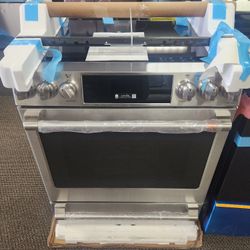 30 in. 5 Burner Element Slide-In Smart Induction Range with Convection in Stainless Steel, Self Clean