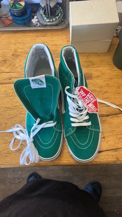 NWT Vans Sk8-Hi High Top Sneakers – Emerald Green / True White – Men’s 8 / Women’s 9.5 (Brand New, No Box)