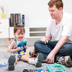 Instill Creativity, Reading, Comprehension & Balancing Skills! 2-in-1 Doodle Board + Ball Maze Game 