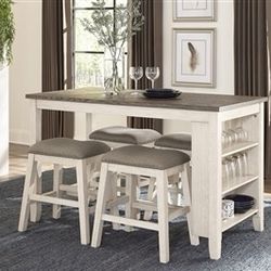 Homelegance Dining Room Counter Height Table with 4 stool, brand new 2 color available, payments & delivery available
