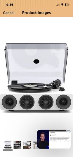 1byone hi fidelity belt drive turntable built in speakers