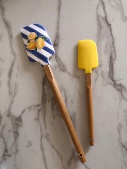 [Brand New/Unused] Lemon Print Rubber Spatula Set