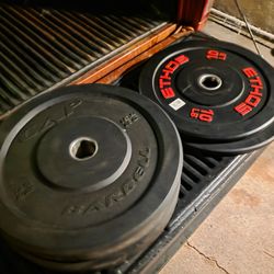 90 lb Olympic bumper plate set