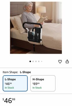 Bed Rails for Elderly Adults Safety, Adjustable Bed Rail for Elderly, Bed Assist Rail for Senior with 2 Bag, Fit Most Bed, Supports 300 lbs, Tool-Free