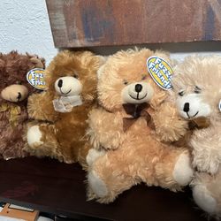 4 Fuzzy Friends teddy bears