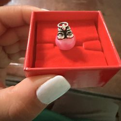 James Avery Charm Retired Girls Shoes With Glass Marble 