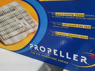 (Brand New) Keyronic Pilot Propeller 104 Keyboard With PS/2 Connector - Beige