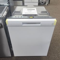 24 in. Built-In Tall Tub Front Control Dishwasher with One Button in White, 60 dBA