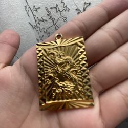 Gold Plated Dragon Pendant 