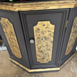 Painted Cabinet Accent Table 