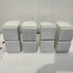 Set of 4 Bose Lifestyle Acoustimass Double Cube Speakers With Brackets
