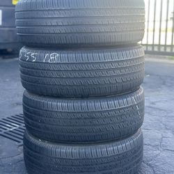 SET OF TIRE 235 55 18 Michelin 85% LIFE