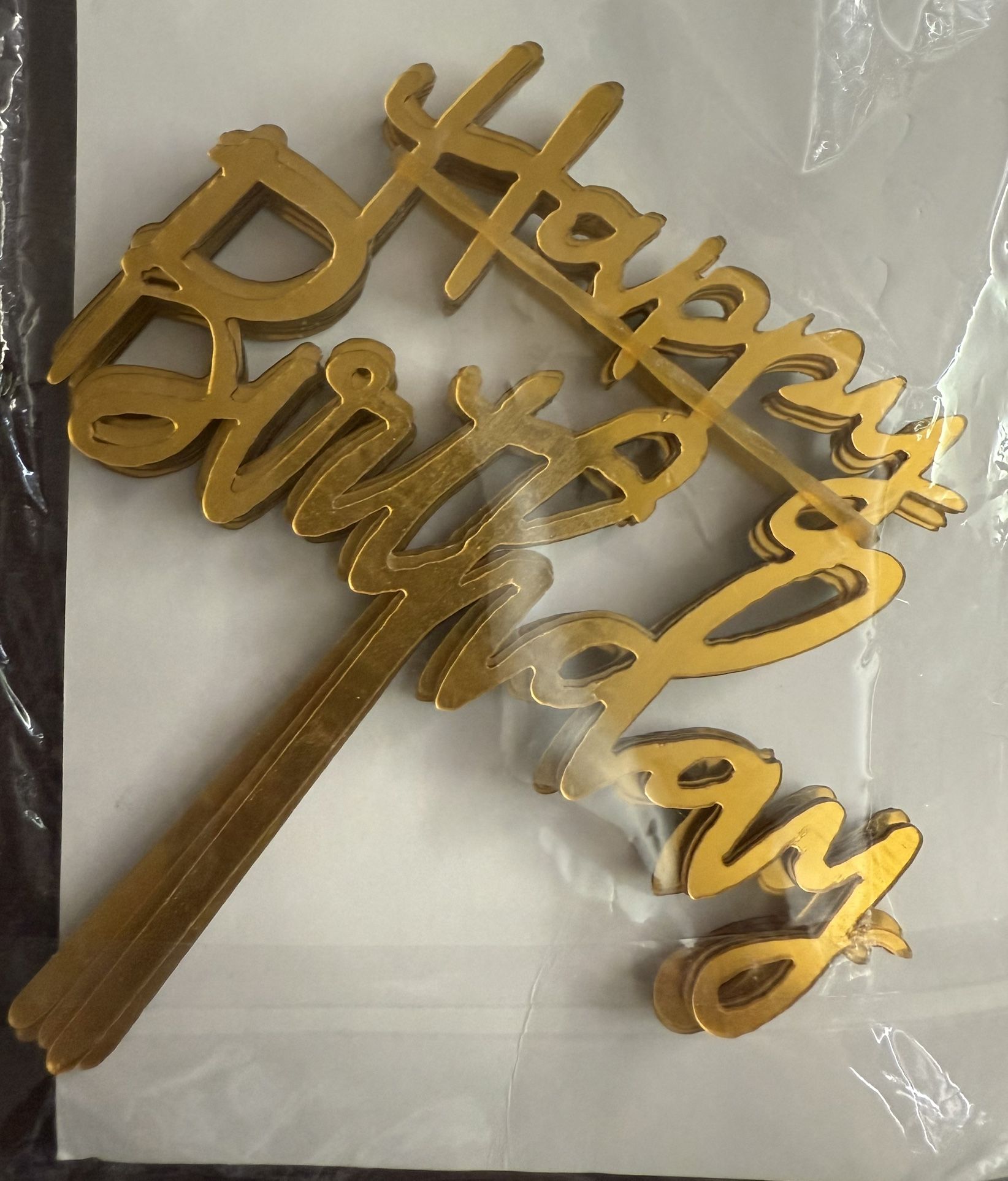 Happy Birthday Acrylic Birthday Toppers 