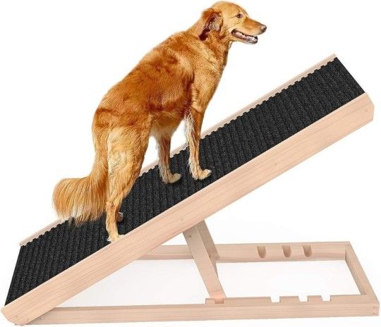 Adjustable Pet Ramp for All Dogs and Cats - Folding Portable Dog Ramp 40inches