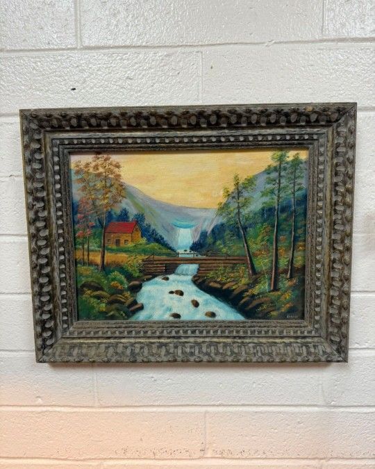 Mid Century Oil On Board Signed 1965