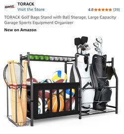 Golf Bag Stand Sports Equipment Organizer