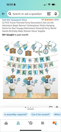Going away Party/ travel Party Decorations