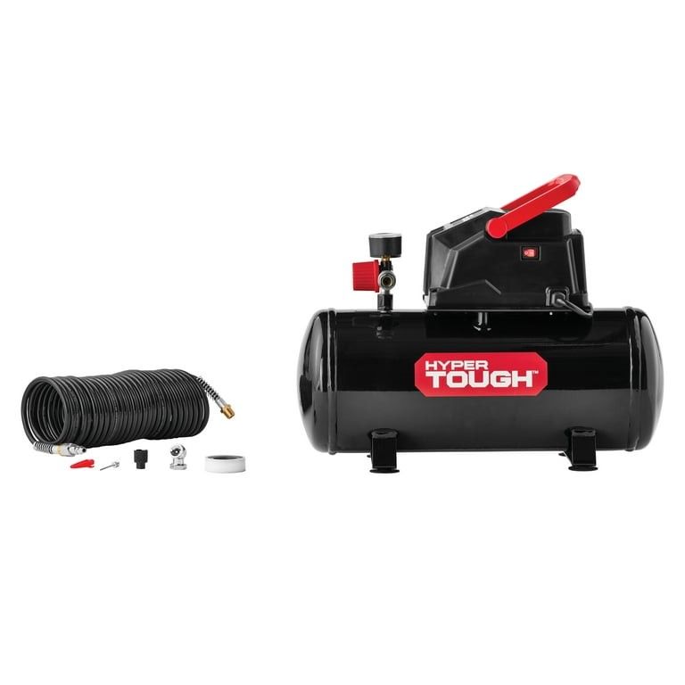 Hyper Tough Negro 100 PSI Air Compressor Portátil sin Aceite 3 gal