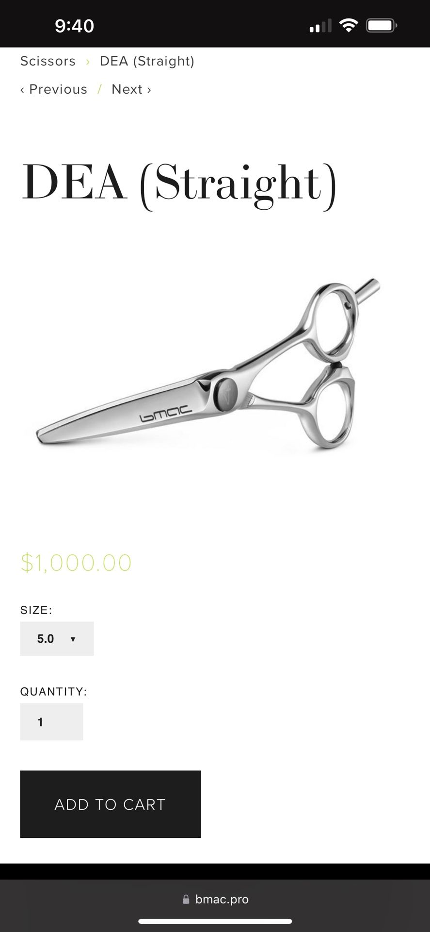 WELLA STUDIO b-mac Scissors