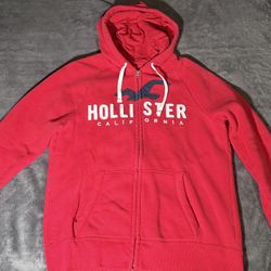 Hollister Red Zip-up Jacket Men’s Large
