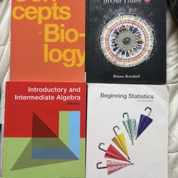 Concepts Of biology, Beginnings, Statistics, Sociology In Our Times, Introductory And Intermedia, Algebra