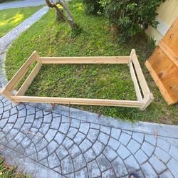 2 Wood single bed frames