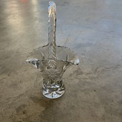 Crystal Basket Vase
