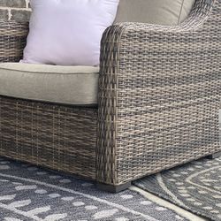 Outdoor Seating Couch And Two Arm Chairs