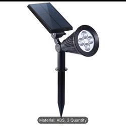 2 Pack Solar Spot Lights Outdoor, 180°Adjustable Auto On/Off Flag Pole Lights, Waterproof Security Wall/Ground Light For Garden, Pool Area, Tree, 