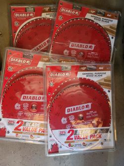 Wood Blade Diablo 44t. 12" Pack 4. 8blades