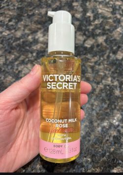 NEW VICTORIAS SECRET PINK COCONUT MILK ROSE BODY OIL $10!