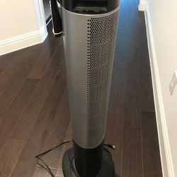 oscillating vertical room fan with remote
